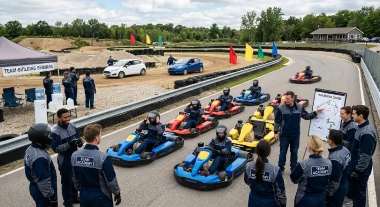 Activité automobile pour séminaire d'entreprise à Lyon : karting, rallye